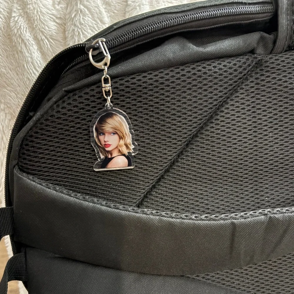 Taylor Swift The Eras Tour Backpack Black Multi Color Kids School Bag with Charm